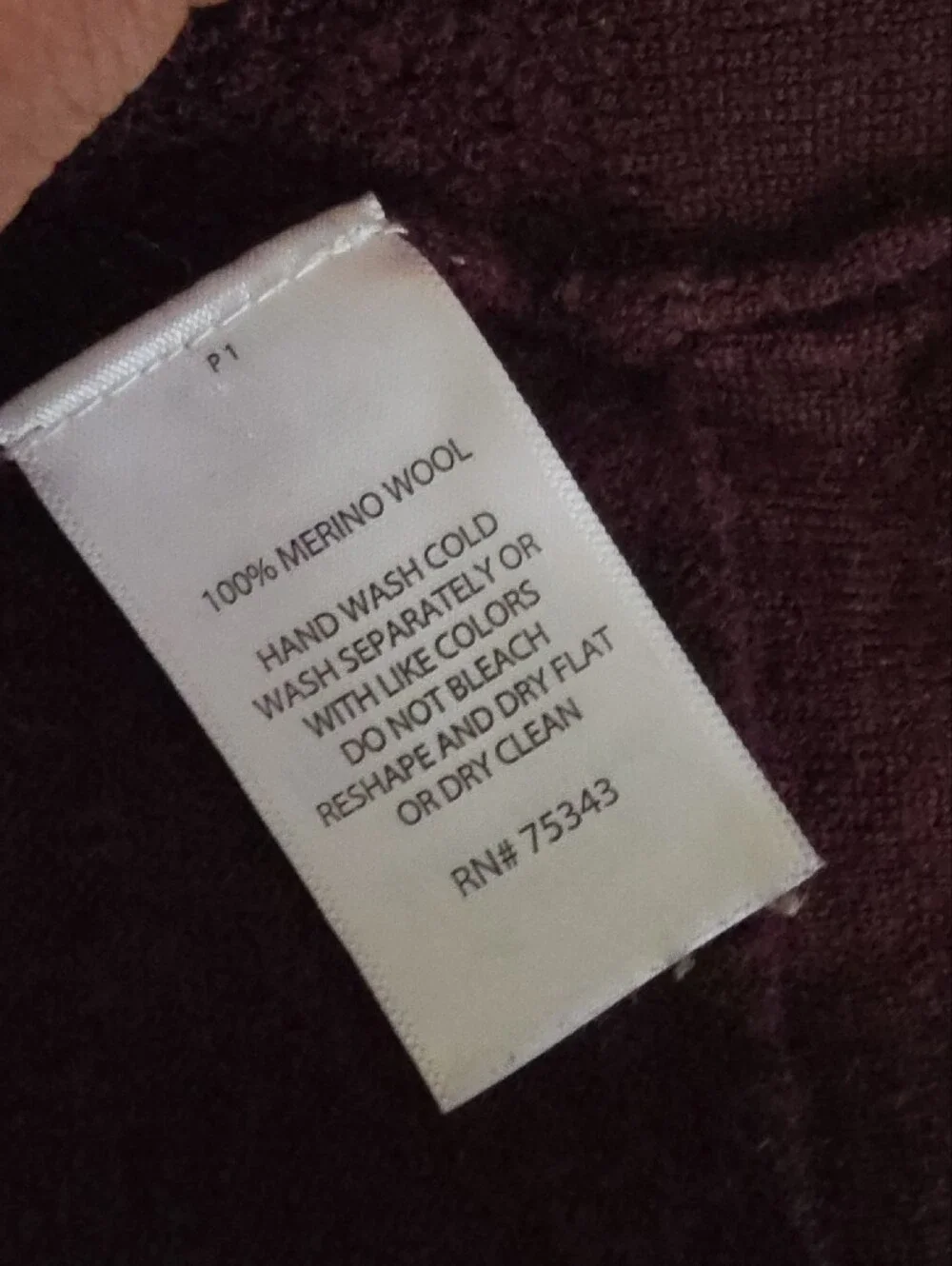Willi Smith Women's Vintage Pure Merino Wool Cowl Neck Sweater - Plum